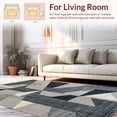 thumbnail image 2 of ODIKA 8' x 10' Machine Washable Non-Slip Area Rug, Geometric Triangle High Traffic Rug, Gray, 222529, 2 of 7