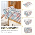 thumbnail image 2 of Yayeee Collapsible Cube Storage Bin with Lid Fabric Closet Decorative Basket with Handles, Red Art Pattern, 2 of 7