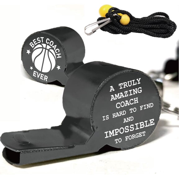 Emergency Whistle Lanyard Black Stainless Steel High Decibel Whistle for Basketball Coach Referee Gifts for Outdoor Sport Compitition Gym Natatorium Organize Training 2x0.7x0.8in 1pc