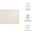 thumbnail image 4 of Pemberly Row Weave Vegan Leather Full Headboard in Natural Beige, 4 of 7