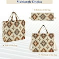 thumbnail image 6 of FORMRS Womens Corduroy Tote Bag Crossbody Shoulder Handbag with Pocket, Geometric Designs, 6 of 7