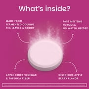 EZ Melts Dissolvable Sugar-Free Kombucha Tablets with SCOBY & Apple Cider Vinegar, Gut Health Supplements for Men & Women, Apple Berry Flavor - 60 Dissolvable Tablets (60 Servings)