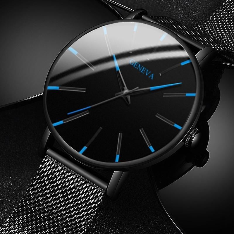 Hongchun Minimalist Men s Fashion Ultra Thin Watches Simple Men Business Stainless Steel Mesh Belt Quartz Watch Walmart