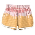thumbnail image 4 of CUZIBR Girls Outfits Sets Kids Ice Cream All Over Print Outfit Crew Neck Short Sleeve Tee Matching Shorts 2 Pieces Summer Daily Activities,Light Pink,11-12 Years, 4 of 4