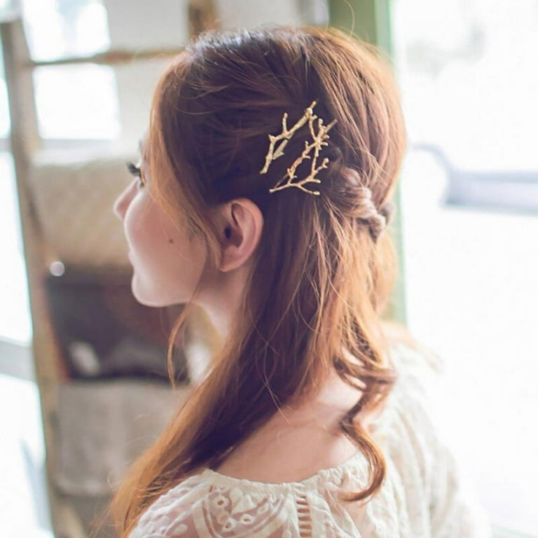 Woman Sweet Antler Twig Branch Hair Clip Alloy Girl Ladies Hair Pin Female Hair Accessories Beauty New Fashion Golden