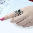 thumbnail image 5 of tasrioml Gothic Women's Rose Flower Vine Alloy Enamel Finger Ring Cosplay Jewelry Gift, 5 of 7