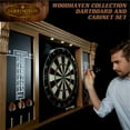 thumbnail image 4 of Woodhaven Dartboard LED Cabinet with 18in Bristle Dartboard and Steel Tip Darts by Barrington, 4 of 9