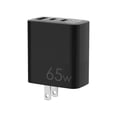 thumbnail image 3 of 4XEM 65W GAN Charger with 2 USB-C Ports 1 USB-A Port and Digital Display, Black, 3 of 5