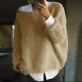 thumbnail image 2 of Trubkh Crewneck Sweaters for Women Sweater for Women Womens Fall Sweaters Womens Sweaters Women Sweaters Khaki M, 2 of 4