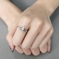 thumbnail image 5 of Womens Silver Rings High polished (no plating) 316L Stainless Steel Ring with AAA Grade CZ in Clear DA248, 5 of 5
