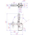 thumbnail image 2 of Woodriver Vertical Handle High Base Toggle Clamp 2-7/8” X 1-1/8”, 2 of 3