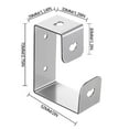 thumbnail image 2 of TIMIFIS Seat Hook Stainless Steel Washbasin Rack Storage Rack Bathroom Washbasin Hook Rack Non-Perforated Wall-Mounted Washbasin Rack Kitchen Hook 5ml Hooks/Hangers/Holders, 2 of 2