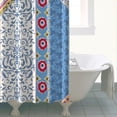 thumbnail image 5 of Waterproof Boho Pieced Patchwork Shower Curtain 72x84 Inch Bohemian Style Polyester Unique Shower Curtain for Bathroom Hotel Home Decor with 12 Plastic Hooks, 5 of 5