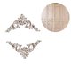 thumbnail image 1 of BRIGHTFUFU 4Ud Decorativos Muebles Aplicaciones De Madera Beige Con Patrones Tallados Para Y Puertas, 1 of 7