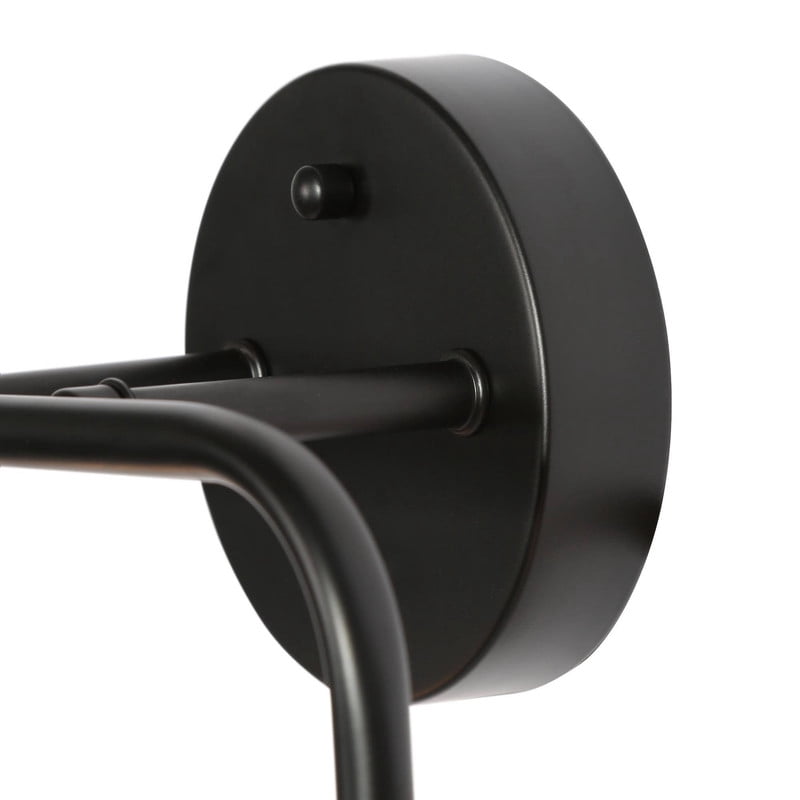 LNC 14-in 2-Light Matte Black LED Modern Vanity Light for Dressing Room, Powder Room