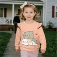 thumbnail image 4 of Yuyamidu Toddler Girl Cat Sweatshirt Pink Crewneck Ruffle Long Sleeve Top Girls 1T 2T Cute Graphic Pullover Sweatshirts Casual Fall Outfits Lightweight Soft Workout Clothes, 4 of 7