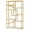 Gold & White, variant on Spaco Freestanding Bookshelf, 68.9" Etagere Bookcase with 9 Open Shelves, Etagere Style Bookcase, Rustic Gray & Black