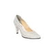 thumbnail image 1 of ZAPATILLAS TACONES VESTIR LEON MUJER DAMA PLATA TEXTIL 9730 LEON 9730, 1 of 3