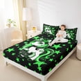 thumbnail image 3 of Erosebridal Green Unicorn Animal Full Size Sheets,Kawaii Cute Stars Print Bed Sheets For Kids Girls 4 Pieces, 3 of 6