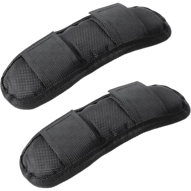 2 Pack Black Shoulder Strap Pad, Extra Thick Shoulder Strap Pad, Removable Luggage Bags Shoulder Strap Pads, Universal Replacement Shoulder Pad, Guitar Strap Pad, Fastener Cushions for Shoulder Bags