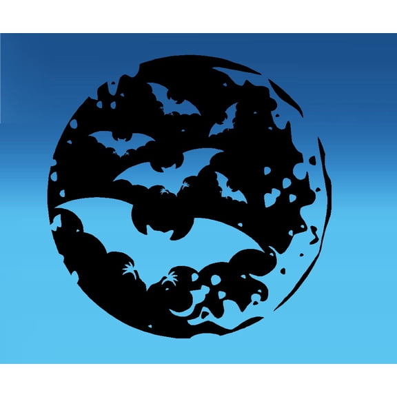 HALLOWEEN D?COR ~ Moon Bats ~ Halloween Wall or Window Decal 20" x 20" THESE ARE NOT WINDOW CLINGS