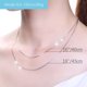 thumbnail image 4 of TrustDavis Real 925 Sterling Silver Necklace Water-wave Snake Beads Box Chain 40/45cm Necklace For Woman Necklace Jewelry DC25, 4 of 5