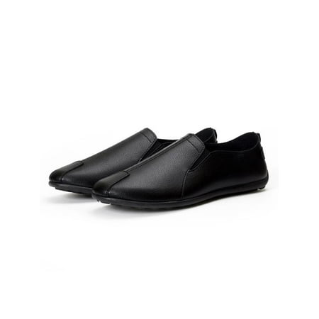 Orange Leather Footwear - Meigar Men's Dress Shoes Loafers Business PU Leather Shoes