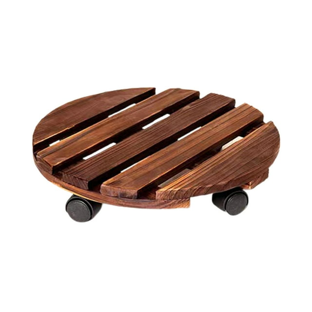 Soporte pars Base Soporte para plantas Proteja el piso Robusto Rodillo de madera movible Maceta Soporte pars Bandeja pars para Sunnimix Paleta móvil
