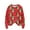 Vermilion, variant on Women's Christmas Print Cardigan Long Sleeve Round Neck Knit Sweater for Fall and Winter, Cozy and Festive Holiday Top, Ideal as Christmas Sweaters for Women and Christmas Gifts,Army Green,Size L