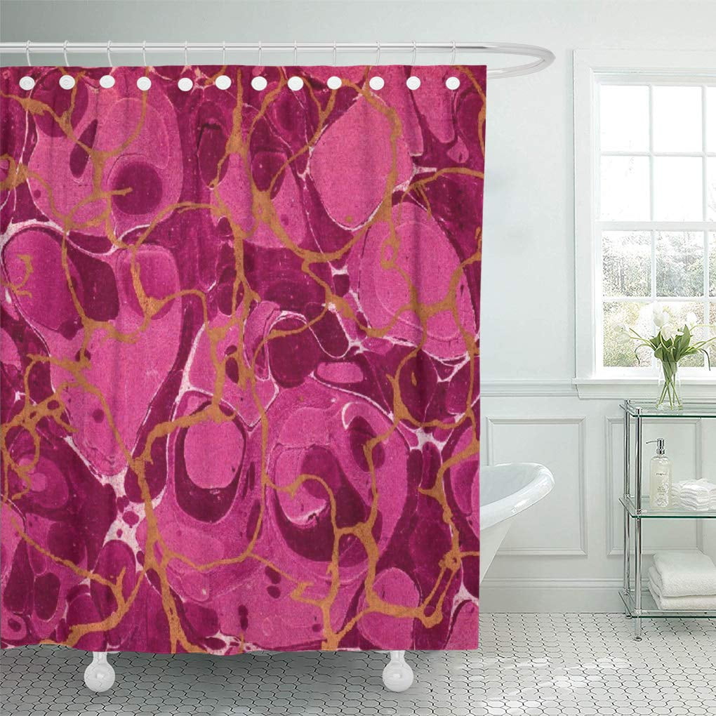 CYNLON Pink Book Fuschia Marbled Oil Purple Library Paint Fuchsia