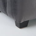 thumbnail image 5 of Provence Tufted Velvet Fabric Rectangle Ottoman Bench , Grey, 5 of 6