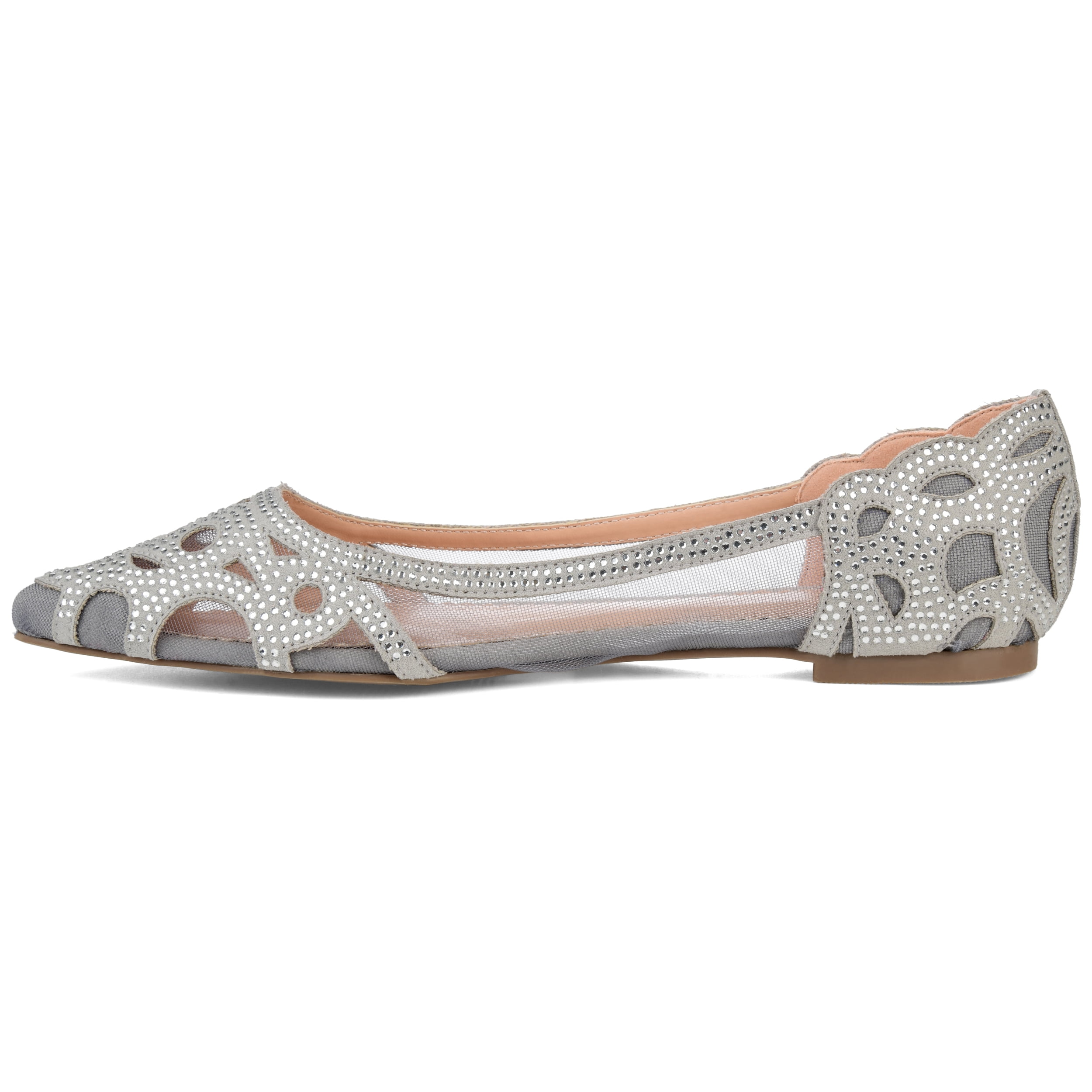 Journee Womens Batavia Slip On Pointed Toe Ballet Flats, Widths Available