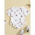 thumbnail image 3 of Bagilaanoe Toddler Baby Girl Boy Rompers Short Sleeve Print Bodysuits 3M 6M 12M 18M 24M 3T Kids Casual One Piece Short Jumpsuit, 3 of 9