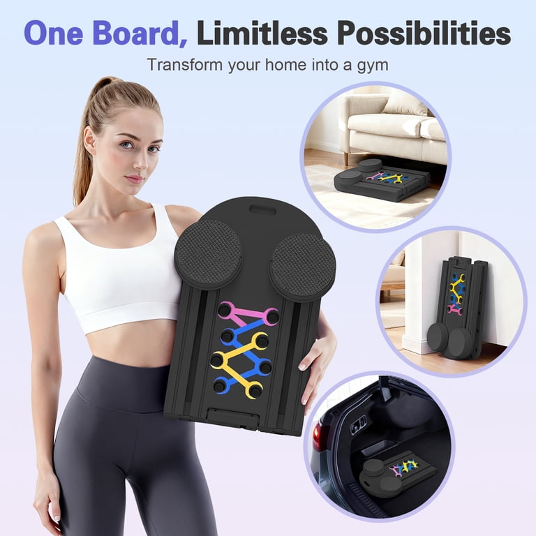 Kit Pilates 5-en-1 Avec Roue Abdominale à Rebond Automatique – Pliable, Avec Minuterie, Pour Maison Et Salle
