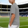 thumbnail image 5 of Tsesme Boys Sports T-Shirt, V-Neck Short Sleeve Tee, Summer Loose Mesh Breathable Workout T-Shirt Daily Wear 5T, 5 of 8