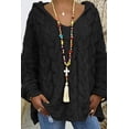 thumbnail image 5 of Cable-Knit Hooded Sweater - Casual Comfort with a Cozy Twist, 5 of 10