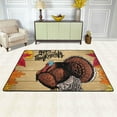 thumbnail image 2 of SKYSONIC 72x48in Happy Thanksgiving Area Rug, Turkey Maple Leaf Non-Slip Floor Carpet for Indoor Living Dining Room and Bedroom Area, 2 of 7