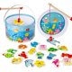 thumbnail image 1 of Juego de pesca de madera magnético, 20 piezas, juego de pesca magnético, juguetes de madera, juego de pesca, juguete educativo para niños de 2, 3 y 4 años, 1 of 5