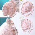 thumbnail image 3 of Gorro de bebé de 2 piezas, gorros de encaje para niñas, gorro de algodón transpirable para el sol de 0 a 6 meses kaili Sencillez, 3 of 4
