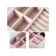 thumbnail image 4 of Topumt PU Leather Storage Box Earrings Ring Necklace Jewelry Box Zipper Storage Organizer Display Case, 4 of 6