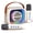 2mic White, variant on Mini Karaoke Machine Portable Speaker with 2 Wireless Mics 5 Voice Effects RGB Lights Rechargeable USB Charging for Home Outdoor Parties High Quality Sound Compact Fun Gift