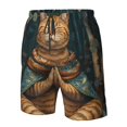 thumbnail image 4 of Fotbe Surreal Meditating Cat Trajes de Baño Estampados para Hombre, Shorts de Verano de Secado Rápido, Ropa de Playa, Bañadores-XX-Large, 4 of 6