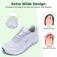 thumbnail image 4 of AOV Wide Toe Box Shoes Women Arch Support Walking Shoes for Plantar Fasciitis Orthotic Tennis Sneakers WhiteGrey Size 10, 4 of 8