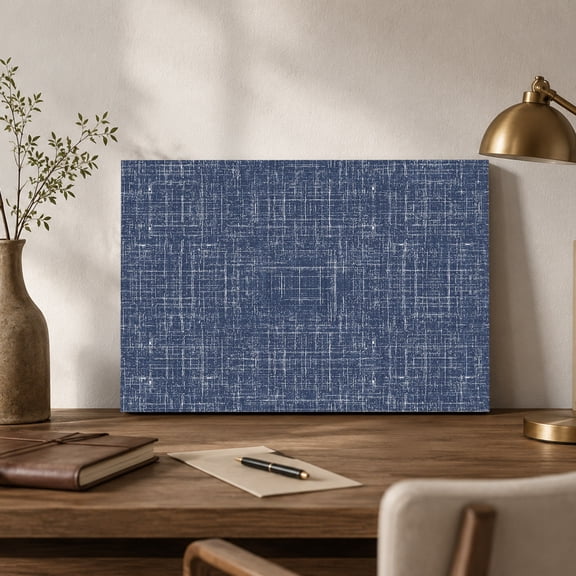 Navy Blue Canvas Wall Art, Abstract Modern Farmhouse Solid Color Wall Art Prints Artwork Framed Canvas Ready to Hang Art Pictures for Bathroom Nightstand, Narrow Hallway 14" x 11"