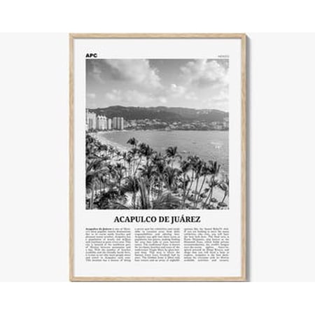Kiloa Acapulco Mexico Travel Wall Art Poster, 12x18 UNFRAMED
