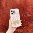 thumbnail image 5 of Kawaii Phone Cases Apply to iPhone 14,Cute Cartoon Bunny Phone Case 3D Funny Pink Babbit Mirror Case for Women Girls Soft Silicone Shockproof Cover for iPhone 14, 5 of 13