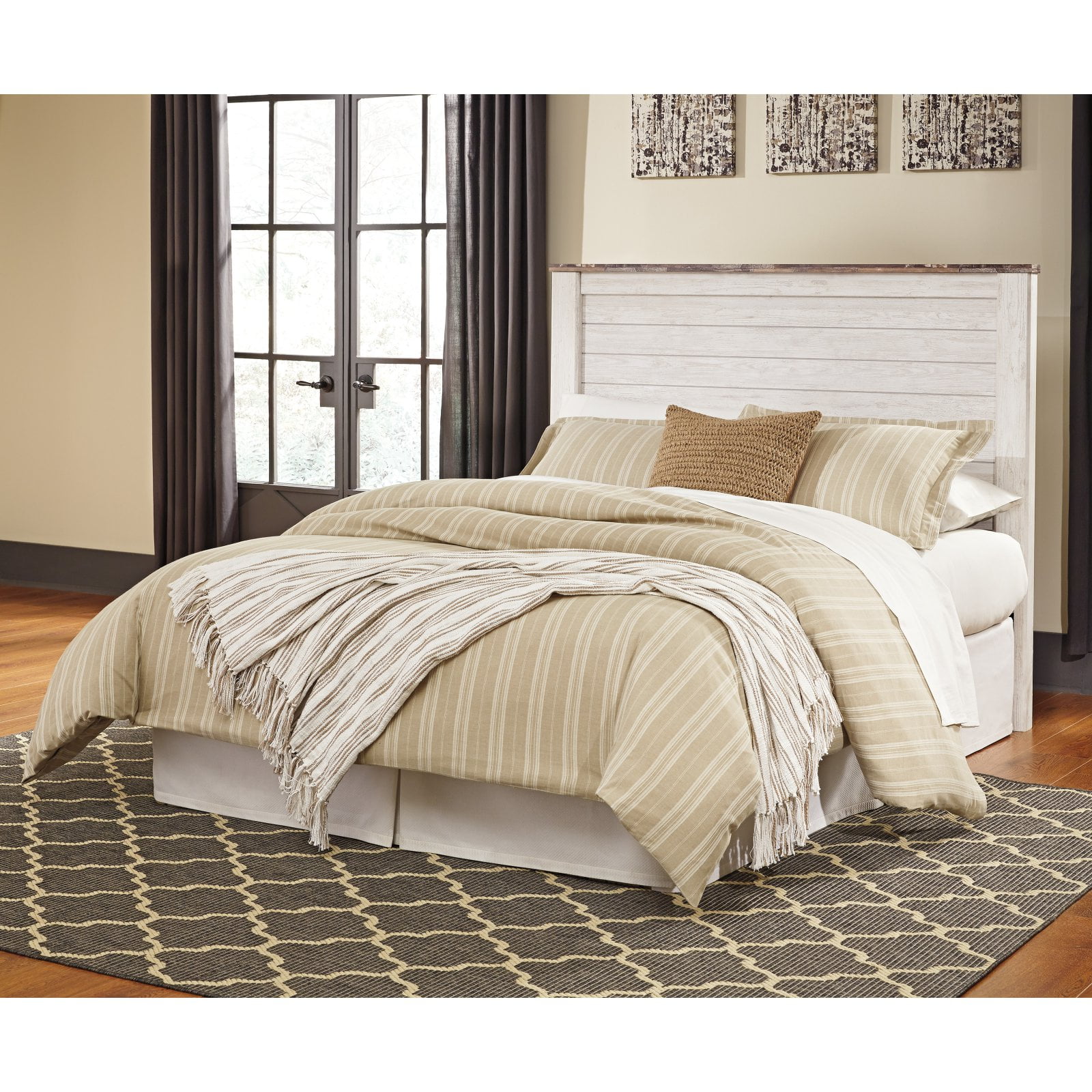 Signature Design By Ashley Willowton Slat Panel Headboard Com