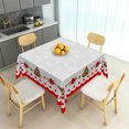 thumbnail image 6 of Tchckioa Merry Christmas Square Tablecloth,52x52 Inch Waterproof Table Cover for Kitchen, 6 of 7