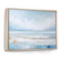 thumbnail image 2 of Designart "Minimalist Scenery Along The Coastal Beach IV" Coastal Ocean Floater Framed Canvas Art Print, 2 of 5