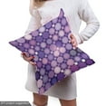 thumbnail image 4 of Modern Fabric by the Yard, Geometrical Violet Circles Round Disco Inspired Design Work of Art, Upholstery Fabric for Dining Chairs Home Decor Accents, Pale Pink Purple by Ambesonne, 4 of 4